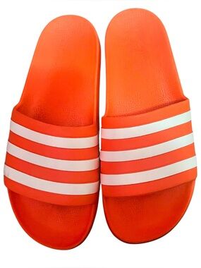 Adidas Waterproof Orange & White Slides Slippers for Women